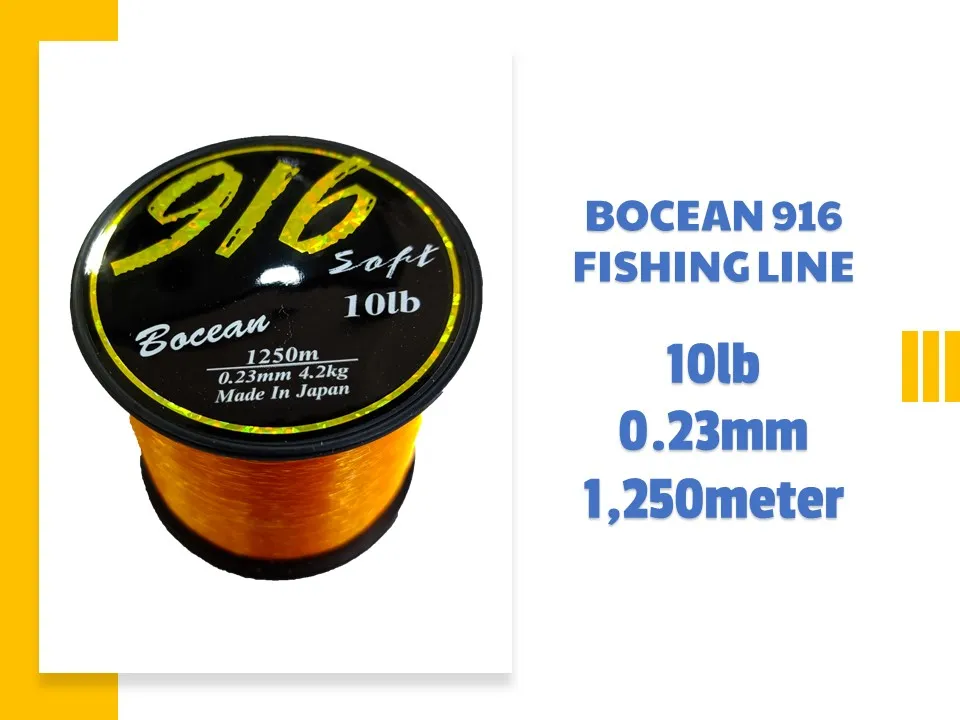 BOCEAN 916 FISHING LINE TANGSI, Bright GOLD Color, Nylon