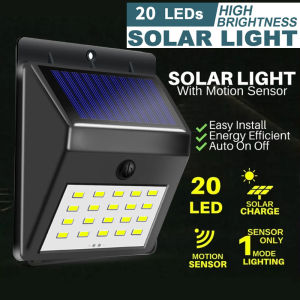100% Original New 20 LED Solar Power Motion solar Wall Light Outdoor 20led solar power wall light