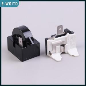 E-WOITD 2PCS QP2-4.7 PTC Starter Relay 1 Pin Refrigerator Starter Relay And 6750C-0005P Refrigerator Overload Protector
