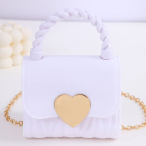 Tas Selempang Mini Jelly Anak dan Remaja Motif Love Heart Tas Slingbag Fashion