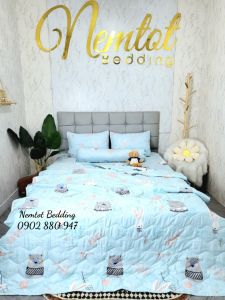 🌻BỘ SƯU TẬP MỚI🌻Bộ Chăn Ga Gối Tencel Than Hoạt Tính Thoáng Mát Mềm Mịn Kháng Khuẩn Bộ 4 và 5 Món Gồm Chăn Chần Bông _ Nemtot Bedding