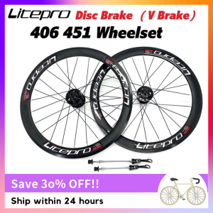 Litepro S42 406 451 Folding Bike Disc Brake Wheel Set Double Wall Rims 100mm 135mm 2-4 Bearing Hub 8-9-10-11 Speed Wheelset