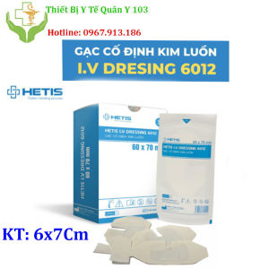 Gạc Cố Định Kim Luồn Hetis I.V Dressing 6012 (1 Miếng)