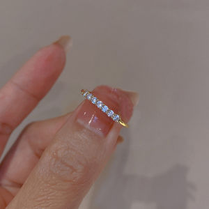 Lovelylife🔥 1pcs Cincin Desain Hati Kecil Mewah Ringan Untuk Wanita Cincin Berlian Paduan Korea COD