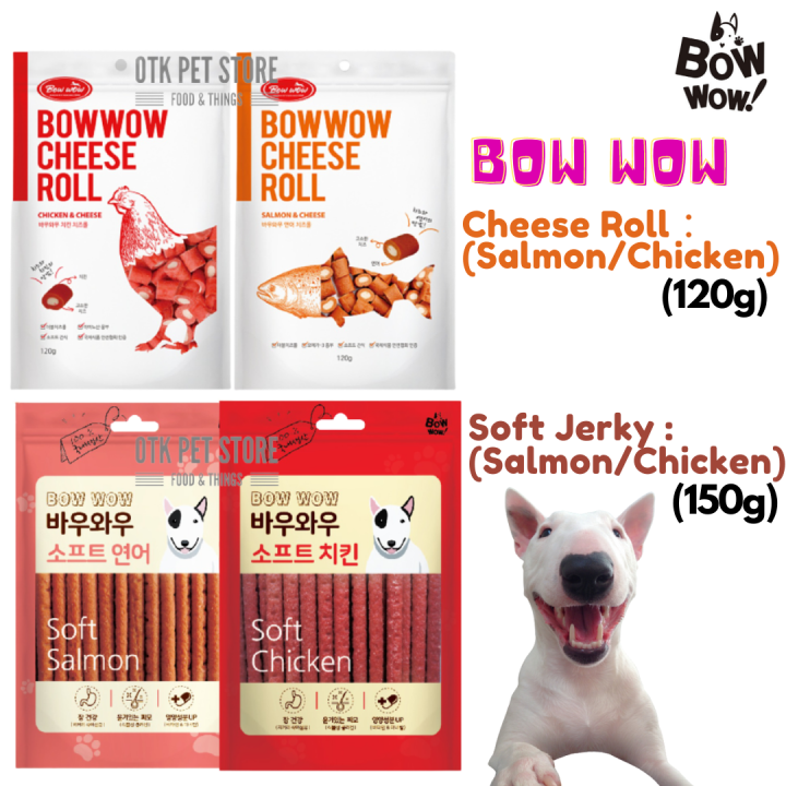 Bow Wow Soft Jerky / Cheese Roll Dog Treats Salmon / Chicken Lazada