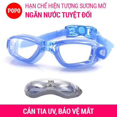 Kính bơi người lớn POPO 1938 kính bơi nam nữ chống tia UV chống lóa mắt kính trong suốt kiểu dáng thời trang cao cấp