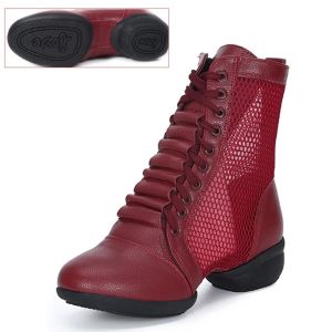 รองเท้าผ้าใบนุ่มสำหรับผู้หญิงแนวแจ๊สคุณภาพสูงรองเท้าบูทสำหรับเต้นรองเท้าผ้าใบสำหรับบูทสำหรับเต้นรองเท้าเต้นรำทันสมัย