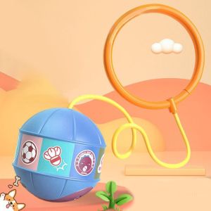 DREAMES Foot Hoop Ball Luminous Foot Jumping Ball On String Skip Ropes Sports Jumping Rope Ball Funny Exercise Sports Reaction Training Ball Fun Sports Toy