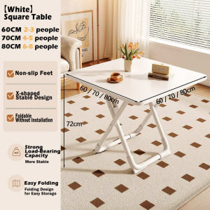 Round Table Foldable  Nordic Solid Wooden Heavy Duty Folding Dining Table Coffee table For Dining/Rental housing/Set up a stall/Outdoor/Study Table