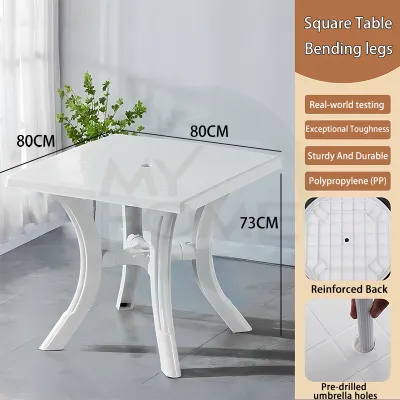 MYHOME Plastic Round Table Dining Table Outdoor T able Beach Table Detachable table