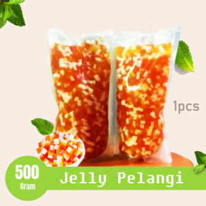 Rainbow Jelly 500 Gram Leci Halal Jely Nata De Coco Campuran Es Buah Jeli Murah