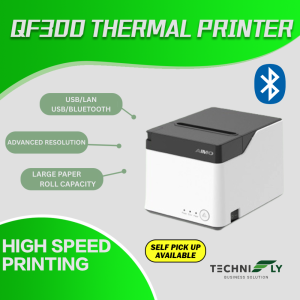 80MM POS Thermal Receipt Printer 标签热敏打印机 QF300 Ticket Bill Printerv
