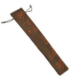 GONUUWGL ผ้าปักลาย กระเป๋าภาพวาดประดิษฐ์ตัวอักษร บรรจุของขวัญ แปรงแบบจีน เคสหุ้มป้องกันขลุ่ย กันฝุ่นกันฝุ่น ระดับไฮเอนด์สุด กระเป๋าพัดลมมือพับ รูปภาพสำหรับถ่ายภาพ