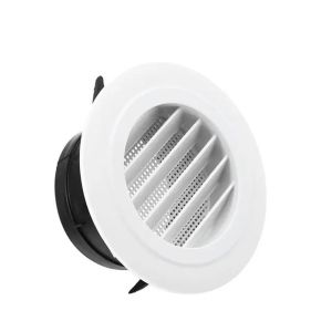 XGA38 75-200mm Round Air Vent Extract Valve White Adjustable Air Vent Extract Valve Grille Hose Louver Plastic Ducting Ventilation Cover Kitchen Bath