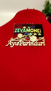 bros pin nama hijab custome permata titanium lapis emas