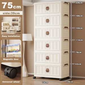 NEST Folding Cabinet Home Foldable Storage Cabinet Foldable Storage Drawer Cabinet Wardrobe Home Organizer Stackable Storage Boxes
