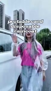 GIFTER Card Raincoat Portable Raincoat Whole Body Rain Cover Thickened Size