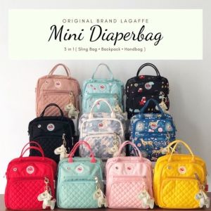 TAS BAYI / TAS DIAPER / TAS IBU Original LAGAFFE mini diaperbag 3 in 1 (GG8085)