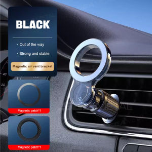 SEAMETAL Magnetic Car Phone Holder 360° Rotation Adjustable Single Handed Operation Self Adhesive Dashboard Stand