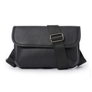 EDERN Genuine Leather Shoulder Bag for Men Flip Cover Sling Bag Fashion Simple Student Crossbody Bag Cowhide Messenger Bag Small Pouch