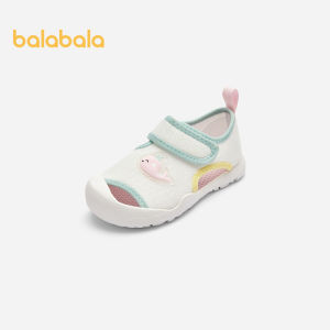 Balabala รองเท้าเด็กรองเท้ากีฬาเด็กผู้ชายและ Sepatu Pantai Cewek 2024ฤดูร้อนไม่ลื่นระบายอากาศได้การ์ตูนใหม่