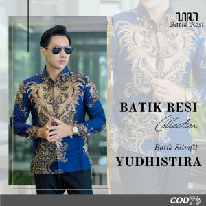 Kemeja Batik Pria Reguler Fit Motif YUDHISTIRA Lengan Panjang Premium Bahan Katun Furing Solo