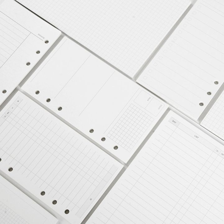 YUME A7 A6 A5 45 Sheets 100GSM Planner Loose Leaf Paper Insert Refill Bullet Journal 6 Holes