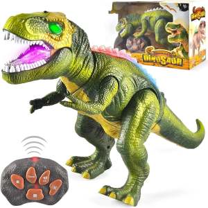 Joyfy Remote Control Walking Dinosaur Big T rex Dinosaur Robot Toy with Light Sound Electric Animal for Kids Best Birthday Gift2026