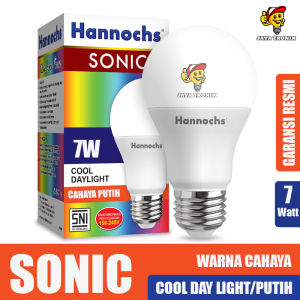 Bohlam Lampu LED Hannochs Sonic 7 Watt Cool Daylight Bolam Rumah 7W Cahaya Putih SNI