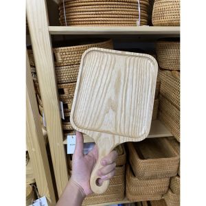 Khay gỗ tự nhiên ECOHUB (Vuông / Tròn / Chữ nhật) Màu tự nhiên Thấp cạnh Đĩa Gỗ Tần Bì nhiều size đựng đồ/decor/chụp ảnh sang trọng | EH019