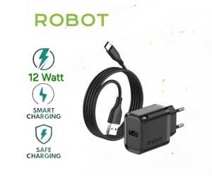 ROBOT Charger RT-K8B 2.4A 12Watt Lampu Indikator Dilengkapi Kabel Type-C Fast Charging -  Garansi Resmi 1 Tahun
