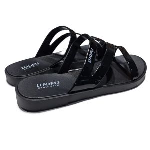 Sandal LUOFU Terbaru / Sendal Selop Wanita / Kokop Karet Jelly Import F2317 - Mommy Home.