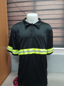 polo and long sleevee with reflectorized & print front and back