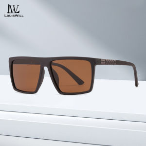 แว่นกันแดดแฟชั่นแว่นกันแดดโพลาไรซ์แว่นกันแดดแบบเรโทรสำหรับผู้ชาย LouisWill แว่นตาใส่วิ่งปั่นจักรยานดีไซน์ UV400สียืดหยุ่น