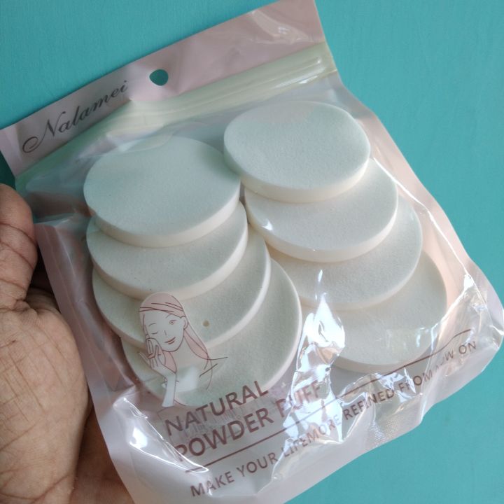 Paket isi 8 pcs spon bedak saput bedak