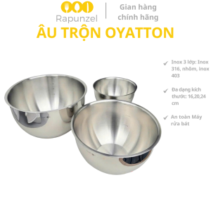 Âu trộn OYATTON âu inox trộn đồ ăn âu inox làm bánh âu inox trộn thức ăn âu inox đựng đồ ăn