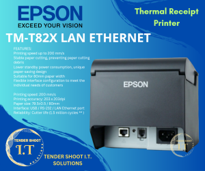 Epson TM-T82x / TM T82x POS Excellent Quality Thermal Receipt Printer Thermal Printer USB + Serial or LAN Ethernet interface For Restaurant Supermarket Drugstore Grocery Logistics Queuing System etc.