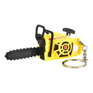 NUBE Plastic Electric Saw Keychain Pull Rope Realistic Power Saw Bag Pendant Creativity Portable Logging Saw Toy Gift Key Decor