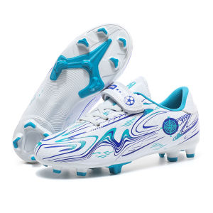 Childrens Outdoor Training Soccer Shoes with Studs and Long Spikes for Primary and Middle School Students Youth Campus Velcro Sports Shoes