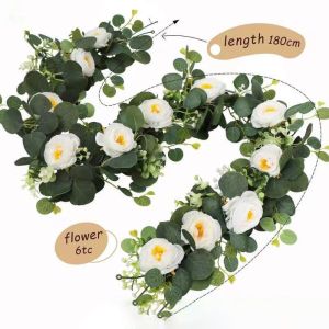 NCNC Realistic Artificial Vines 180cm Lifelike Artificial Flowers Party Decor Versatile Usage Fake Eucalyptus Leaves Holiday
