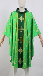 Mens Church Pastor Celebrant Chasuble Priest Robe Gown Cape Cassock Vestment Costume Cross Printed