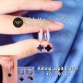 Anting jepit italy van cleef emas rosegold 750 kadar 17k. 