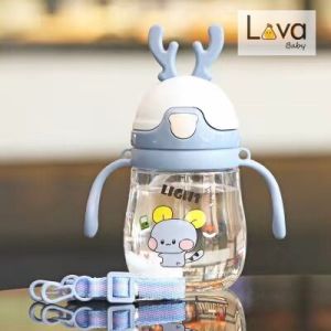 SB6767 แก้วหัดดื่มเด็ก แก้วหัดเลิกขวดนม นอนดูดได้ ไม่หก ขนาด 300 ml