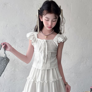 Little RD Cô Gái Mùa Hè Chia Váy Đầm 2025 Mùa Hè Cao Cấp Mặc Váy Dài Trẻ Em Mùa Hè Kỳ Nghỉ Gió Váy 25080505