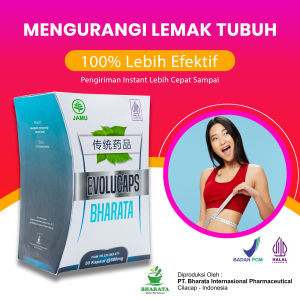 Evolucaps Bharata Obat Melangsingkan Mengurangi Berat Badan Kemasan 250g Isi 50 Kapsul Bergaransi