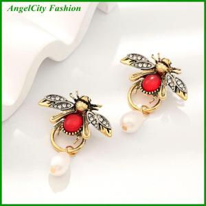 AngelCity Fashion Store Vintage Metal Animals Design Imitation Drop Earrings Necklace For Women Fashion Jewelry Holiday Party Gifts