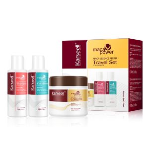 Karseell Travel Shampoo & Conditioner Set with Collagen Hair Mask 3-Piece Travel Hair Care Set with 70ml Shampoo 70ml Conditioner & 100ml Collagen Hair Mask