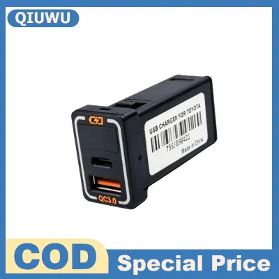 QIUWU Bộ sạc xe hơi nhanh 48W với công nghệ QC3.0 và cổng kép để sử dụng xe thuận tiện