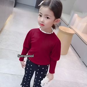 Atasan anak perempuan Gaya Trendi/Atasan anak perempuan lengan panjang model korea style 569