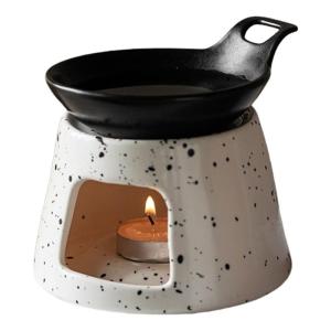 Ceramics Aromas Lamp Heat Resistant Tealight Holder Fragrances Diffuser For Safe Wax Melting And Essential Oil